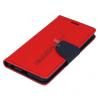 Кожен калъф Flip тефтер Mercury GOOSPERY Fancy Diary със стойка за Huawei Y6 II / Y6 2 - червен