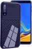 Луксозен силиконов калъф / гръб / TPU Auto Focus за Samsung Galaxy A7 2018 A750F - тъмно син  / Carbon