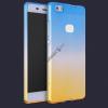 Силиконов калъф / гръб / TPU за Huawei P9 Lite - синьо и жълто / преливащ
