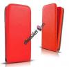 Кожен калъф Flip тефтер Flexi със силиконов гръб за LG K10 - червен