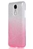 Силиконов калъф / гръб / TPU за Nokia 3 - преливащ / сребристо и розово / брокат