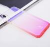 Луксозен гръб Baseus Glaze Case за Apple iPhone X - преливащ / розов