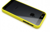 Силиконов калъф с твърд гръб за Apple iPhone 5 - с жълт кант
