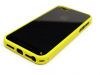 Силиконов калъф с твърд гръб за Apple iPhone 5 - с жълт кант