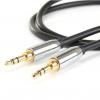 Аудио кабел AUX MC-AU320 3.5мм към 3.5мм / 1м - черен със сребристо