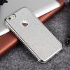 Луксозен силиконов калъф / гръб / TPU Royal Crystals с камъни от Apple iPhone 7 - сребрист / брокат / 2в1