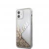 Оригинален гръб 3D Guess Glitter Case за Apple iPhone 12 /12 Pro 6.1'' - златист надпис / златист брокат