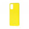 Силиконов калъф / гръб / Molan Cano Glossy Jelly Case за Samsung Galaxy A71 - жълт / гланц / брокат