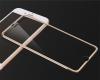 3D full cover Tempered glass screen protector Apple iPhone 7 / Извит стъклен скрийн протектор Apple iPhone 7 - прозрачен с златист кант