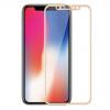 5D full cover Tempered glass Full Glue screen protector Apple iPhone X / Извит стъклен скрийн протектор с лепило от вътрешната страна за Apple iPhone X - златист