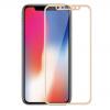 5D full cover Tempered glass Full Glue screen protector Apple iPhone X / Извит стъклен скрийн протектор с лепило от вътрешната страна за Apple iPhone X - златист