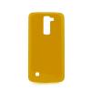 Силиконов калъф / гръб / TPU за LG K10 - златен / гланц