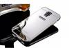 Луксозен алуминиев бъмпер с твърд гръб за Samsung Galaxy S5 G900 / Samsung S5 Neo G903 - сребрист / огледален