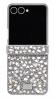 Оригинален твърд гръб / кейс / Swarovski за Samsung Galaxy Z Flip 7 - сребристи камъни
