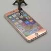 Стъклен скрийн протектор / 9H Tempered Glass Colorful Mirror Screen Protector / 2 в 1 за Apple iPhone 6 / iPhone 6S - розов / Rose Gold / лице и гръб