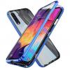 Магнитен калъф Bumper Case 360° FULL за Samsung Galaxy A50 / A50S / A30S - прозрачен / синя рамка