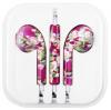 Стерео слушалки 3.5mm за смартфон - лилави / цветя