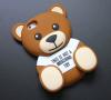 Силиконов калъф / гръб / TPU 3D Moschino Series за Huawei Ascend P8 Lite / Huawei P8 Lite - Teddy Bear / кафяв
