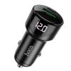 Универсално зарядно за кола HOCO PD20W Digital Display / Dual USB / Type-C Quick Car Charger QC3.0 - черно