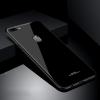 Луксозен стъклен твърд гръб за Huawei Y7 2018 / Y7 2018 Prime - черен