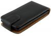 Кожен калъф Flip тефтер за Nokia Asha 308 - черен