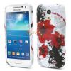 Силиконов калъф / гръб / TPU за Samsung Galaxy S4 mini / S IV mini / SIV Mini I9190 / I9195 / I9192 - бял с червено цвете