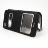 Луксозен кожен калъф Flip тефтер OPEN S-View със стойка за Apple iPhone 7 - черен