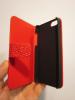 Кожен калъф Flip тефтер за Apple Iphone 5 - червен