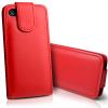 Кожен калъф Flip тефтер Presto за Apple iPhone 5 - червен