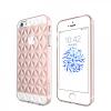 Луксозен силиконов калъф / гръб / TPU 3D USAMS Gelin Series за Apple iPhone 5 / iPhone 5S / iPhone SE - розов / прозрачен / ромбове