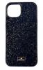 Луксозен твърд гръб Swarovski за Apple iPhone 13 6.1'' - черен / камъни