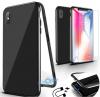 Магнитен калъф Bumper Case 360° FULL със стъклен протектор за Apple iPhone X / iPhone XS - черен