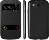 Кожен калъф Fpil Cover S-View за Samsung Galaxy S3 I9300 / Samsung SIII I9300 / Samsung S3 Neo I9301 - черен