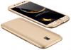 Луксозен твърд гръб GKK 3in1 360° Full Cover за Samsung Galaxy J7 2017 J730 - златист / лице и гръб