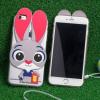 Силиконов калъф / гръб / TPU 3D за Apple iPhone 6 Plus / iPhone 6S Plus - сив / Zootropolis