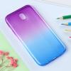 Силиконов калъф / гръб / TPU за Samsung Galaxy J7 2017 J730 - лилаво и синьо / преливащ