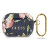 Оригинален калъф Guess Flower Collection за AirPods Pro слушалки - черен кейс със  цветя