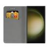 Кожен калъф Magnetic Book със стойка за Samsung Galaxy S25 Edge - черен