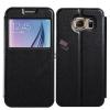 Луксозен калъф Flip тефтер S-View със стойка KALAIDENG Sun Series за Samsung Galaxy S7 G930 / Samsung S7 - черен