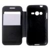 Луксозен силиконов калъф Wow Bumper S-View за Samsung Galaxy J1 J100 - Mercury Goospery / черен