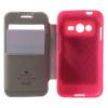 Луксозен силиконов калъф Wow Bumper S-View за Samsung Galaxy J1 J100 - Mercury Goospery / цикламен