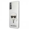 Силиконов гръб Karl Lagerfeld за Samsung Galaxy S21 - прозрачен / Karl Head