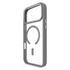 Хибриден кейс Color Clear Mag за iPhone 17 Pro Max /  iPhone 18 Pro Max, прозрачен с цветна рамка и MagSafe - сив кант