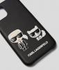 Оригинален кожен гръб Karl Lagerfeld за Apple iPhone 12 Pro Max 6.7" - черен