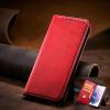 Кожен калъф Flip тефтер Magnetic Book със стойка за Samsung Galaxy A12 - червен