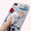 Луксозен силиконов калъф / гръб / TPU 4D Squishy за Apple iPhone 5 / iPhone 5S / iPhone SE - син / Cat