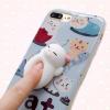 Луксозен силиконов калъф / гръб / TPU 4D Squishy за Apple iPhone 5 / iPhone 5S / iPhone SE - син / Cat