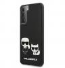 Оригинален кожен гръб Karl Lagerfeld за Samsung Galaxy S21 - черен