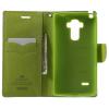 Кожен калъф Flip тефтер Mercury GOOSPERY Fancy Diary със стойка за LG G4 - тъмно синьо и зелено