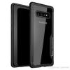 Луксозен твърд гръб IPAKY за Samsung Galaxy S8 Plus G955 - прозрачен / силиконов черен кант